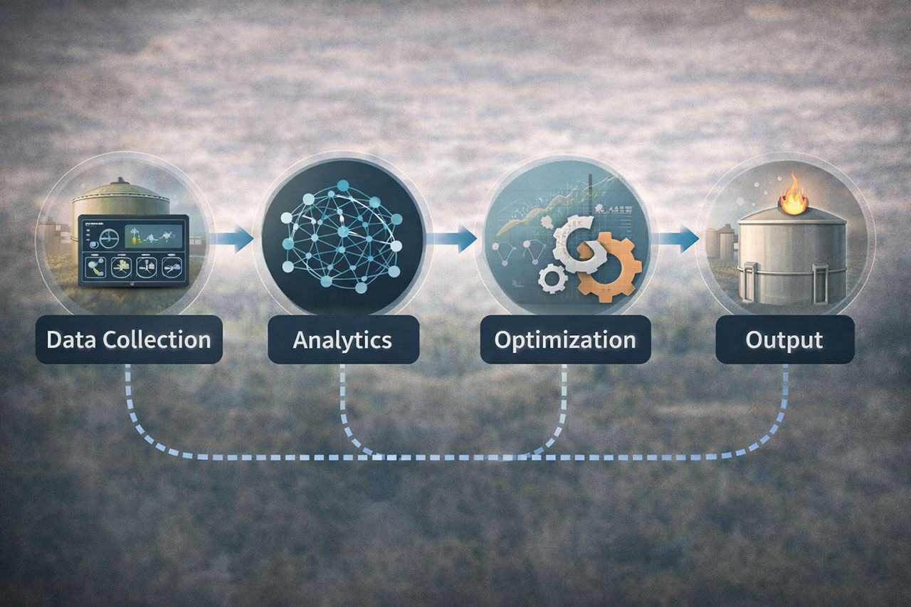 showing flow from data collection